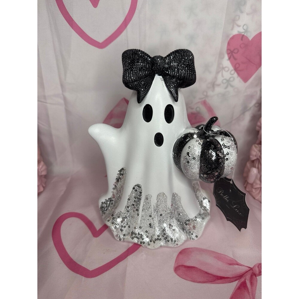 Halloween Bella Lux Ghost with Jeweled Bow